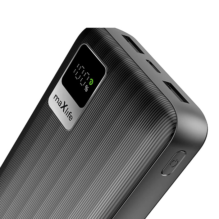 Acheter Maxlife PowerBank 20000mAh USB-C et 2 USB-A avec Écran d'Affichage Digital Noir
