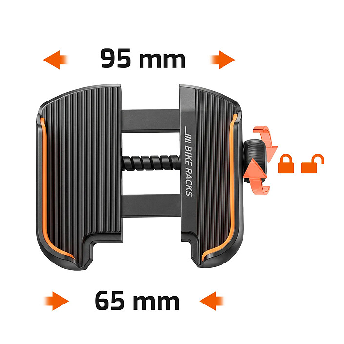 Avis LinQ Support Téléphone Rétroviseur Scooter / Moto avec Pads de Protection 360° Noir
