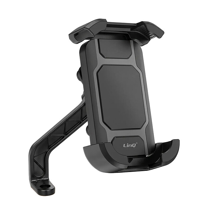 LinQ Support Rétroviseur pour Scooter / Moto avec Verrouillage Auto et Amortisseurs Noir