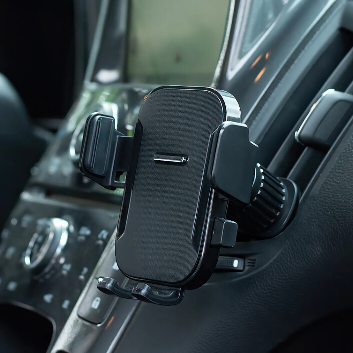 Acheter Partel Support Voiture pour Smartphone avec Bras Télescopique et Fixation Grille Noir