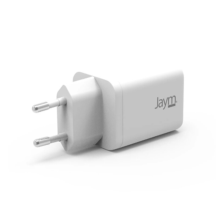 Acheter Jaym Chargeur Secteur GaN 5A 100W Max avec 2 USB-C et USB-A Compatible PD-PPS Blanc