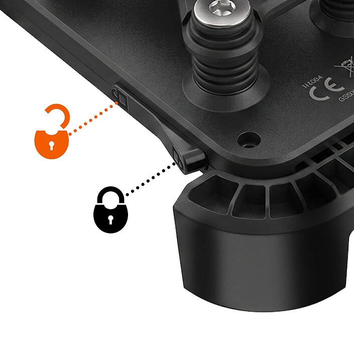 Avis LinQ Support Rétroviseur pour Scooter / Moto avec Verrouillage Auto et Amortisseurs Noir