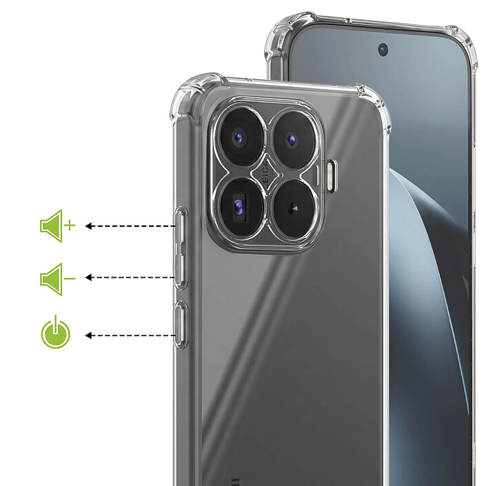 Acheter Mayaxess Coque pour Xiaomi 17T en Silicone avec Coins Renforcés Antichocs Transparent