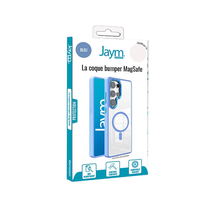 Jaym Coque Bumper pour Galaxy S26 Ultra compatible MagSafe avec Coins Renforcés Bleu pas cher