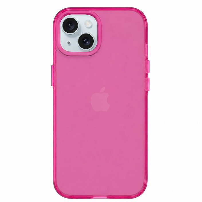 Rhinoshield Coque pour iPhone 15 Plus Collection JellyTint avec Contour Surélevé Rose