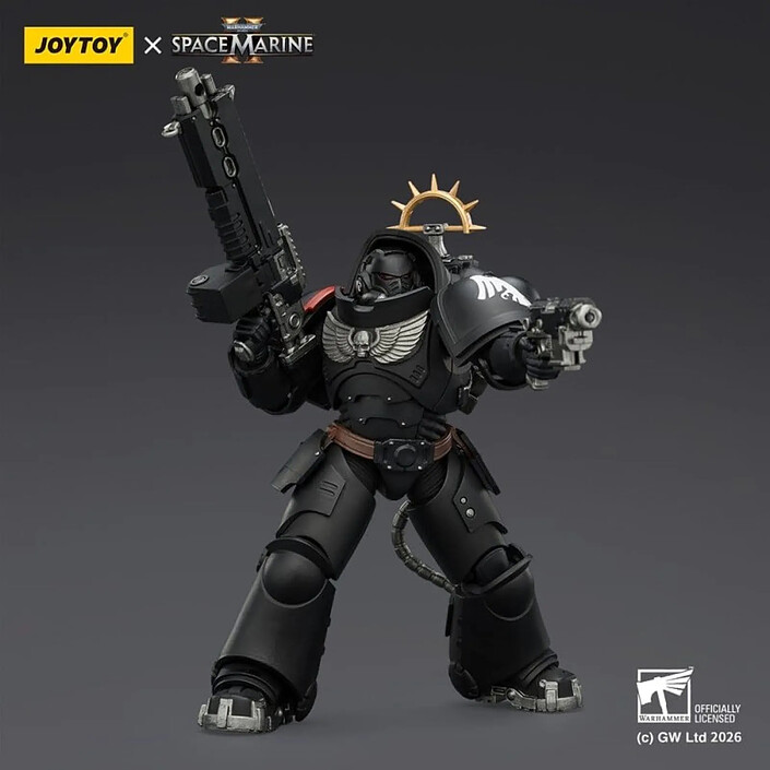 Warhammer 40k - Figurine Raven Guard Heavy Intercessor 13 cm pas cher