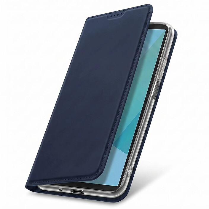 Dux Ducis Étui Skin Pro pour Sony Xperia 10 VII avec Porte carte et Support Vidéo Bleu marine