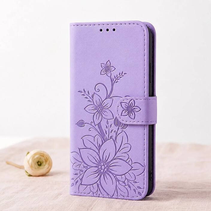Avizar Étui portefeuille pour Galaxy A27 Motif Fleur de Lys avec Fonction Support pas cher