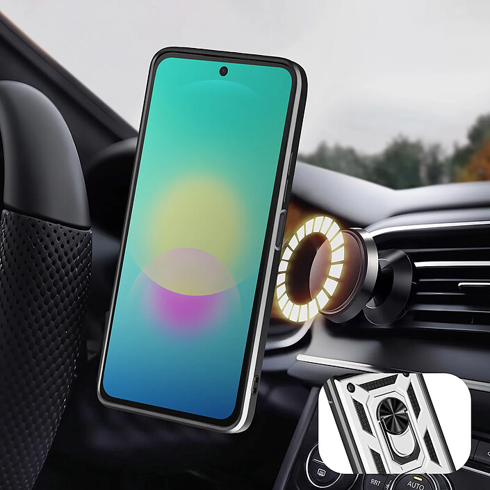 Acheter Avizar Coque pour Samsung Galaxy A27 avec Bague Support et Cache Caméra Coulissant