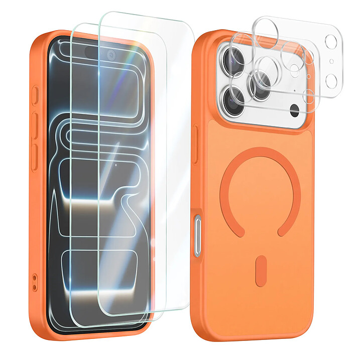 Avizar Pack Coque MagSafe iPhone 17 Pro avec 2 Verres Trempés et 2 Protection Caméra