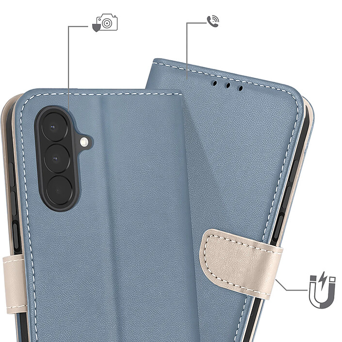 Avis Avizar Étui Portefeuille pour Galaxy A27 à Bandoulière avec Motif Nœud Doré