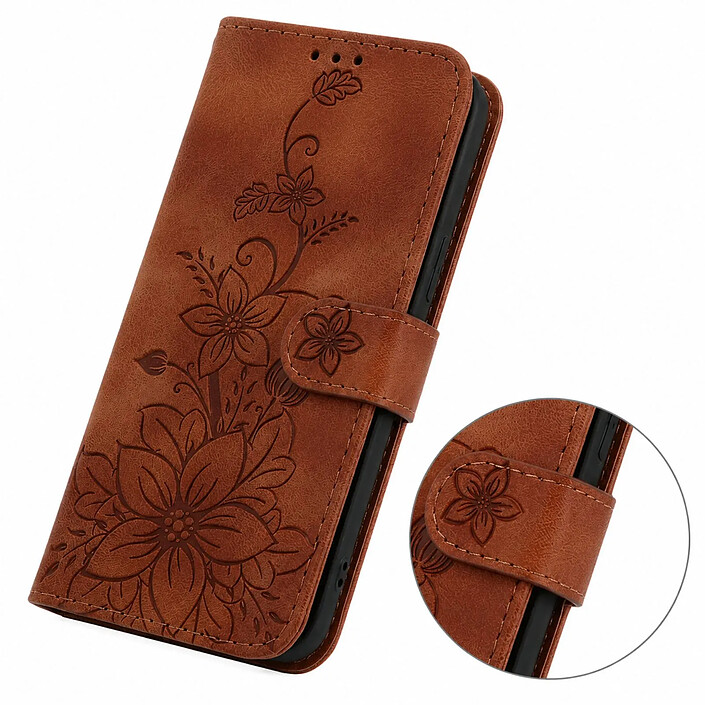 Acheter Avizar Étui portefeuille pour Galaxy A27 Motif Fleur de Lys avec Fonction Support
