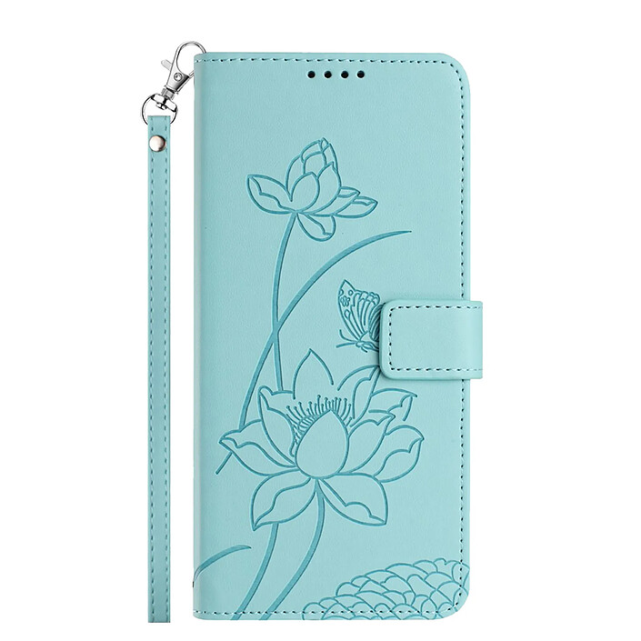 Avizar Étui Portefeuille pour Honor 600 Smart Motif Lotus Oriental avec Dragonne