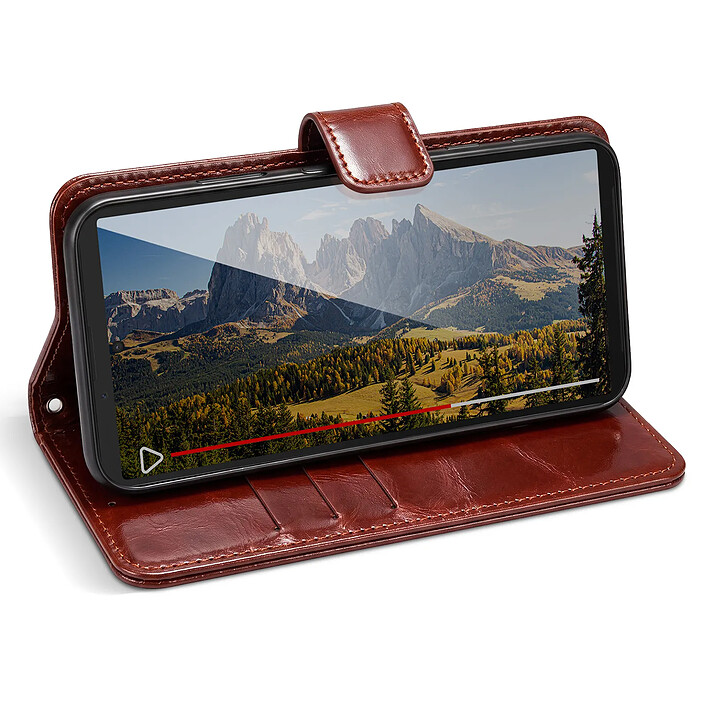 Acheter Avizar Étui Portefeuille pour Xperia 10 VII Effet Cuir Marbré avec Fonction Support