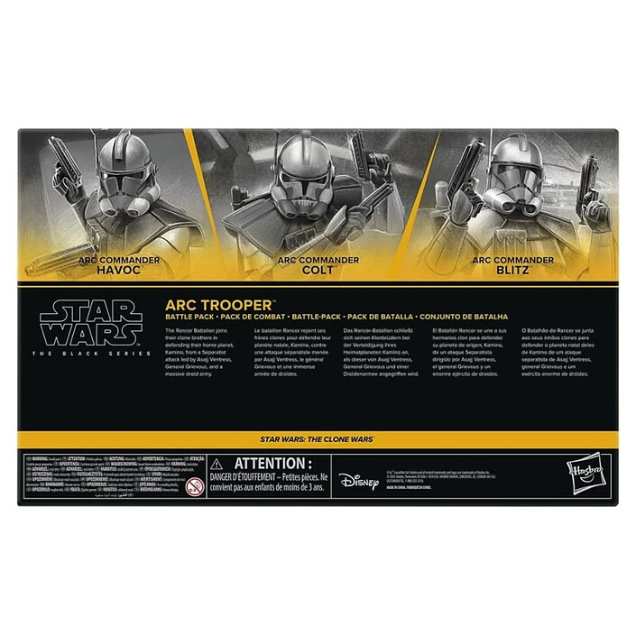 Avis Star Wars: The Clone Wars Black Series - Pack 3 figurines ARC Trooper Havoc, Colt & Blitz 15 cm