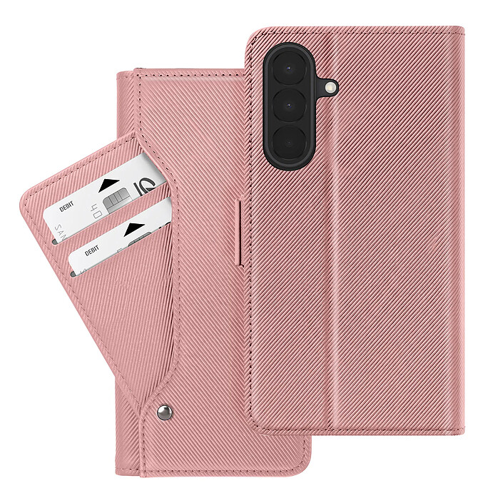 Avizar Étui Portefeuille pour Galaxy A27 avec Miroir et Porte-cartes Amovible