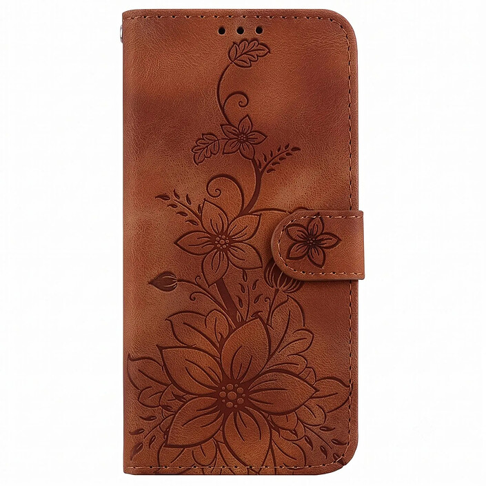 Avizar Étui portefeuille pour Galaxy A27 Motif Fleur de Lys avec Fonction Support