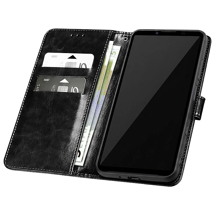 Avizar Étui Portefeuille pour Xperia 10 VII Effet Cuir Marbré avec Fonction Support pas cher