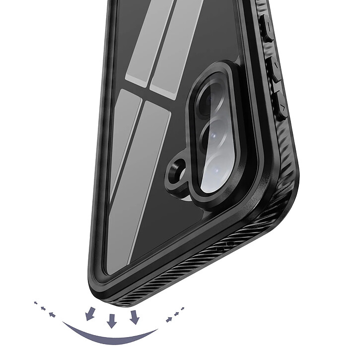 Redpepper Coque pour Galaxy A57 Étanche IP68 Protection Intégrale avec Dragonne Noir pas cher