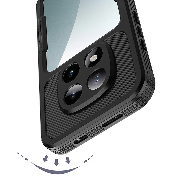 Redpepper Coque pour Redmi Note 15 Pro 5G Étanche IP68 Protection Intégrale Noir pas cher