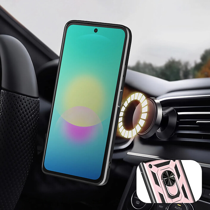 Acheter Avizar Coque pour Samsung Galaxy A27 avec Bague Support et Cache Caméra Coulissant