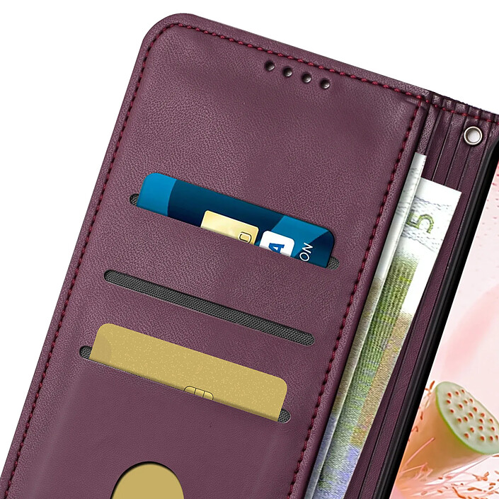 Avizar Étui Portefeuille pour Honor 600 Smart Motif Lotus Oriental avec Dragonne pas cher