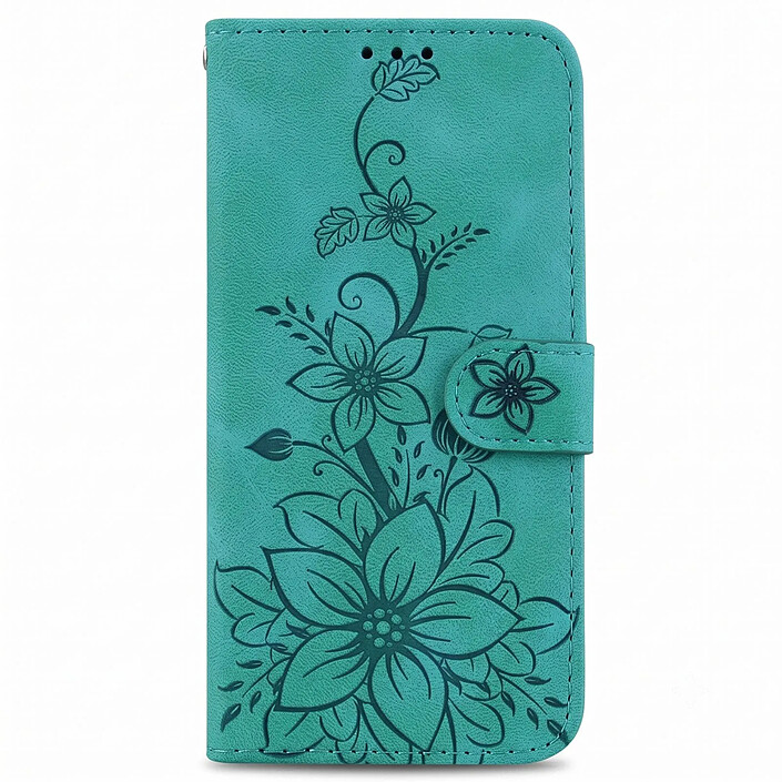 Avizar Étui portefeuille pour Galaxy A27 Motif Fleur de Lys avec Fonction Support