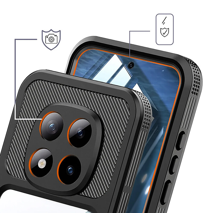 Avis Redpepper Coque pour Redmi Note 15 Pro 5G Étanche IP68 Protection Intégrale Noir