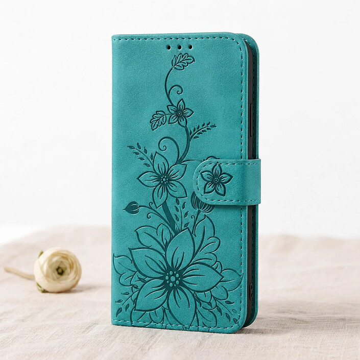 Avizar Étui portefeuille pour Galaxy A27 Motif Fleur de Lys avec Fonction Support pas cher