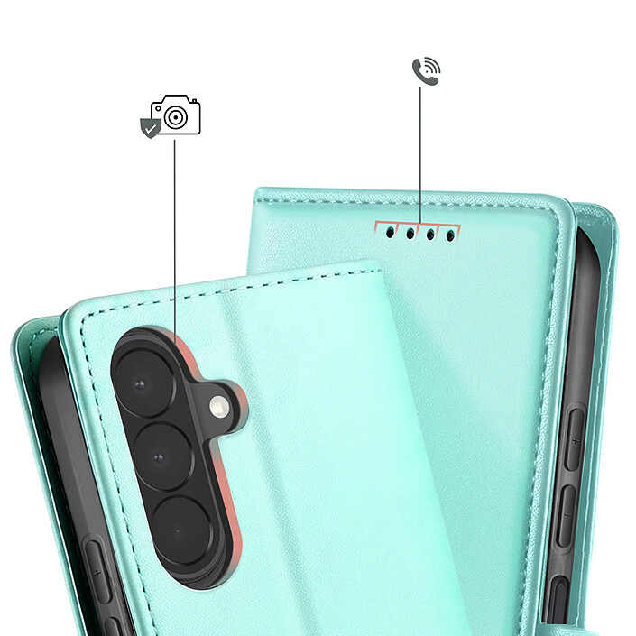 Avizar Étui portefeuille pour Galaxy A27 Effet Cuir Cousu avec Fonction Support pas cher
