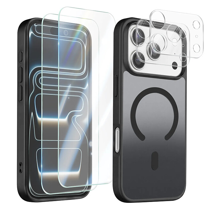 Avizar Pack Coque MagSafe iPhone 17 Pro avec 2 Verres Trempés et 2 Protection Caméra