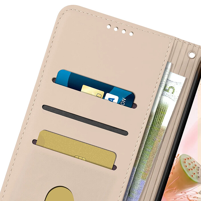 Avizar Étui Portefeuille pour Honor 600 Smart Motif Lotus Oriental avec Dragonne pas cher