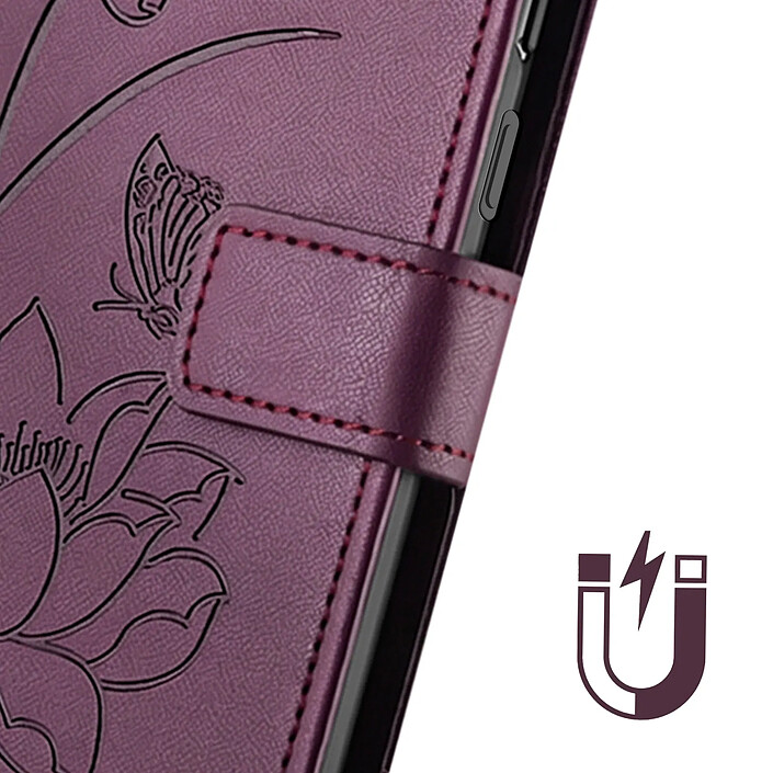 Avis Avizar Étui Portefeuille pour Honor 600 Smart Motif Lotus Oriental avec Dragonne