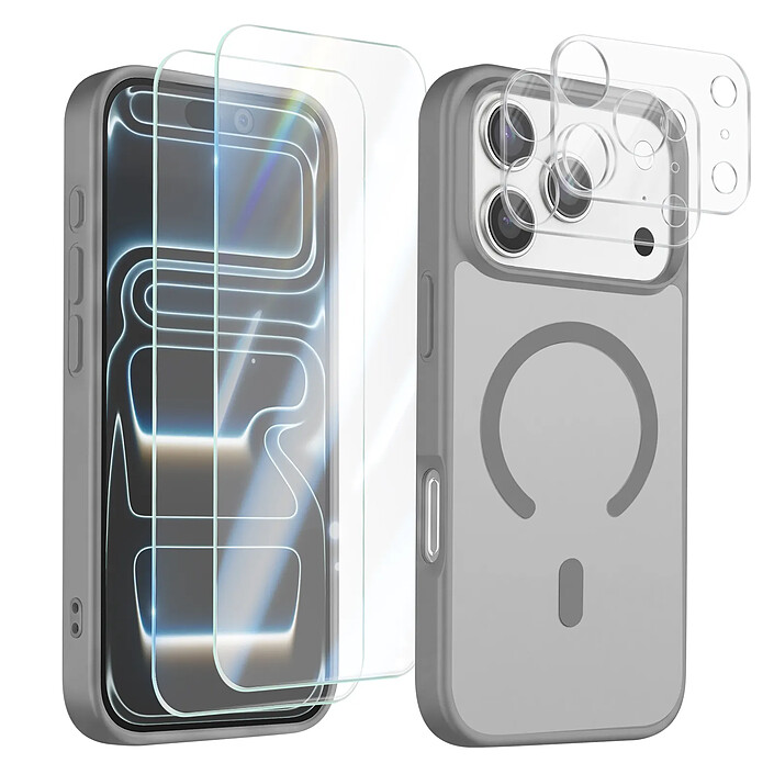 Avizar Coque MagSafe pour iPhone 17 Pro avec 2 Verres Trempés et 2 Films Caméra