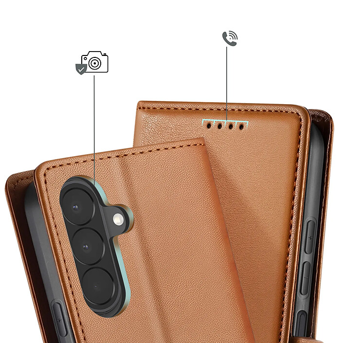 Avizar Étui portefeuille pour Galaxy A27 Effet Cuir Cousu avec Fonction Support pas cher