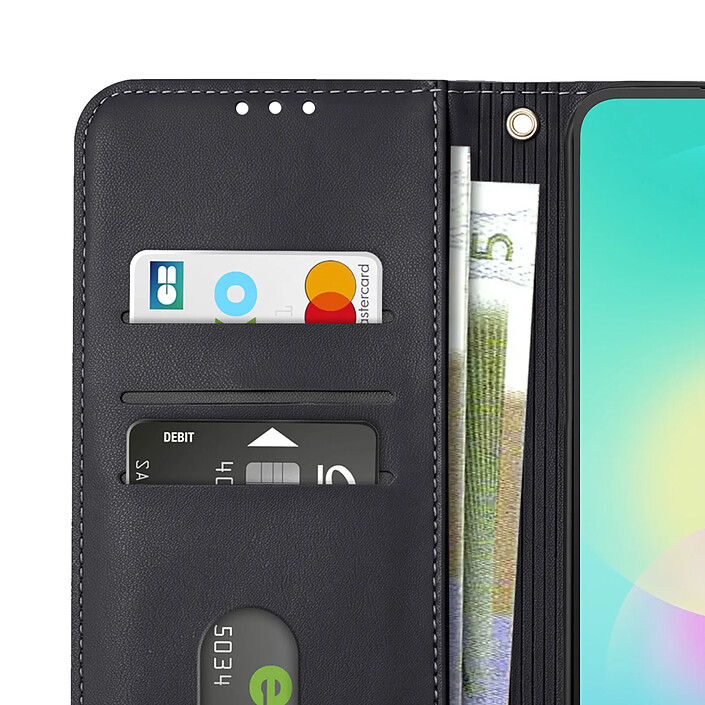 Acheter Avizar Étui Portefeuille pour Galaxy A27 à Bandoulière avec Motif Nœud Doré