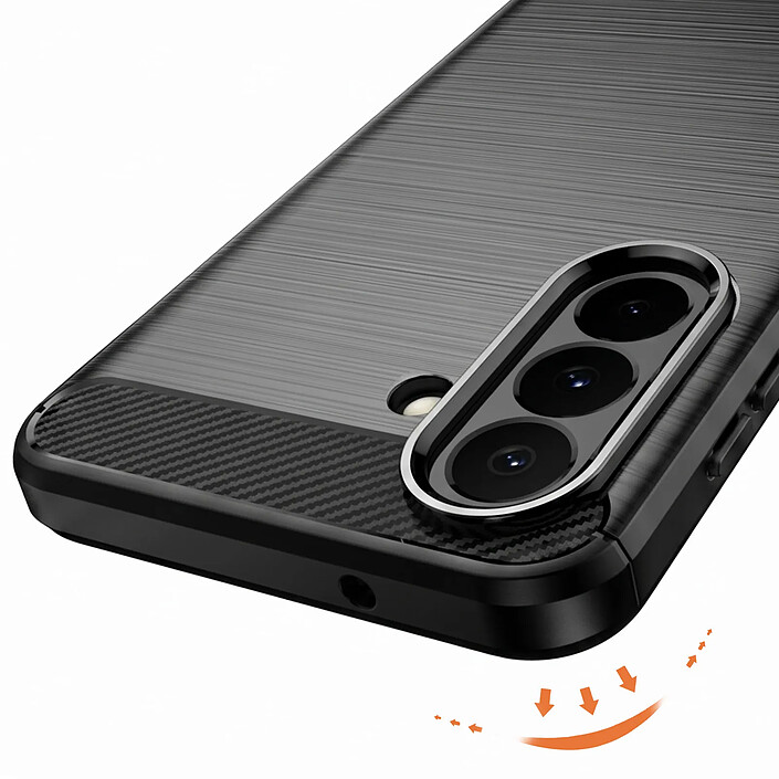 Acheter Avizar Coque pour Galaxy A27 en Silicone Effet Carbone Texture Brossée