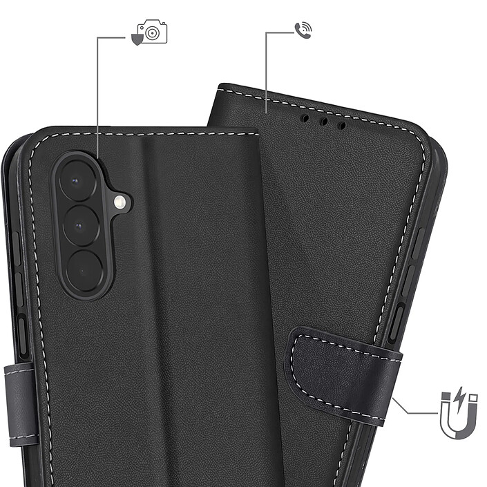 Avis Avizar Étui Portefeuille pour Galaxy A27 à Bandoulière avec Motif Nœud Doré