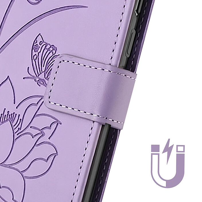 Avis Avizar Étui Portefeuille pour Honor 600 Smart Motif Lotus Oriental avec Dragonne