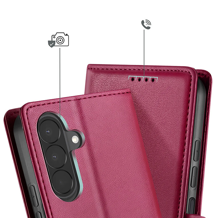 Avizar Étui portefeuille pour Galaxy A27 Effet Cuir Cousu avec Fonction Support pas cher