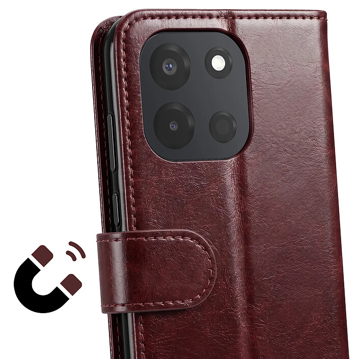 Avis Avizar Étui pour OnePlus Nord 6 Modèle Crazy Horse avec Porte-cartes et Support