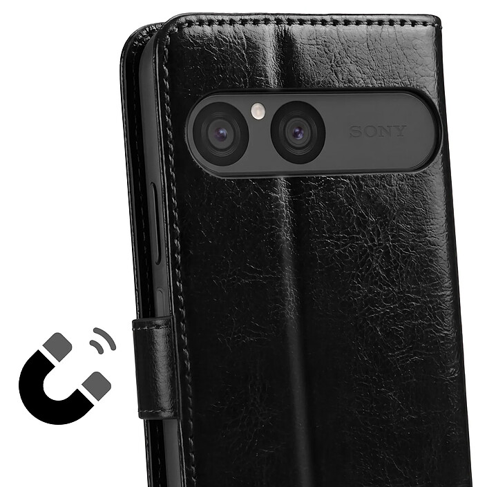 Avis Avizar Étui Portefeuille pour Xperia 10 VII Effet Cuir Marbré avec Fonction Support
