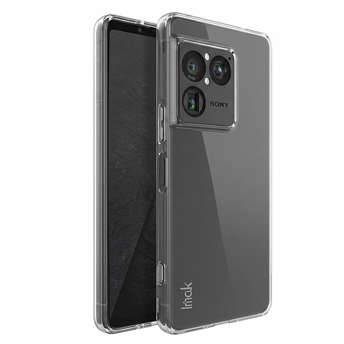 iMak Coque pour Sony Xperia 1 VIII en Silicone 1.5 mm avec Bords Surélevés Transparent