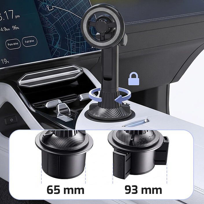 Avis Avizar Support Voiture Magnétique pour Smartphone sur Porte-Gobelet Rotative 360°