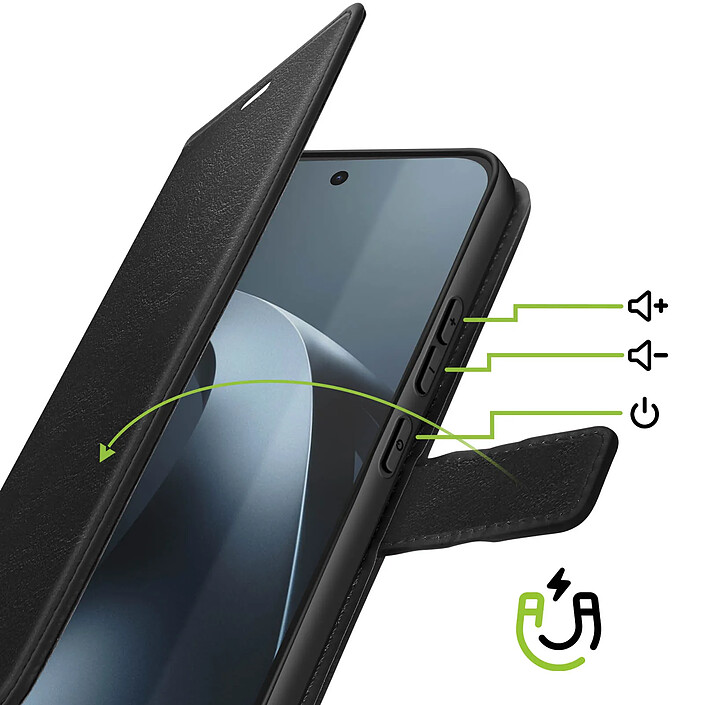 Avis Mayaxess Étui Portefeuille pour Xiaomi 17T Pro avec Dragonne et Support Noir