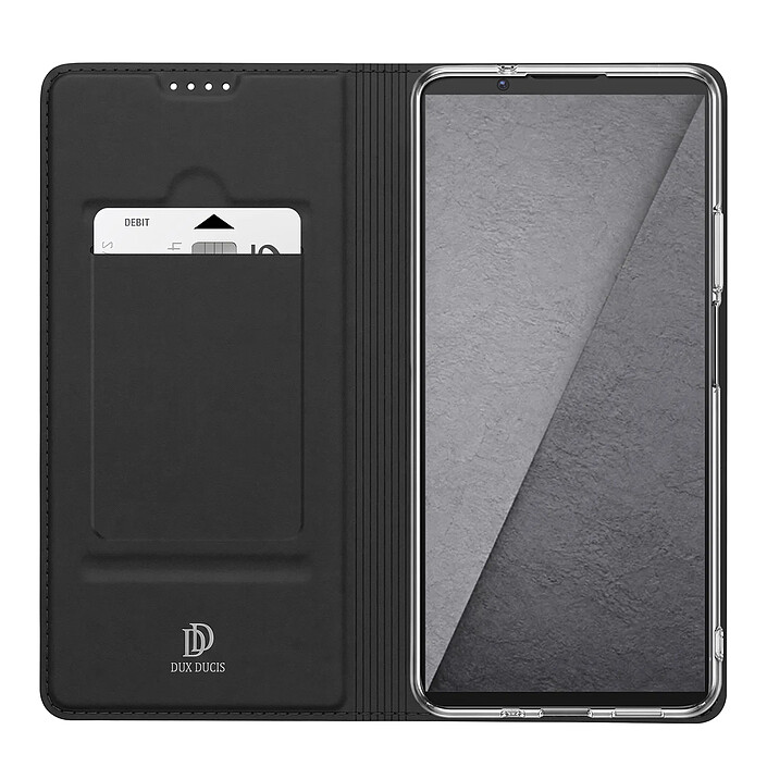 Dux Ducis Étui pour Sony Xperia 1 VIII Série Skin Pro avec Porte-Carte et Support Vidéo Noir pas cher