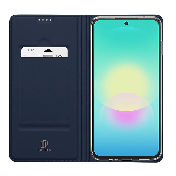 Dux Ducis Étui pour Galaxy A27 Série Skin Pro avec Porte-Carte et Support Vidéo Bleu nuit pas cher