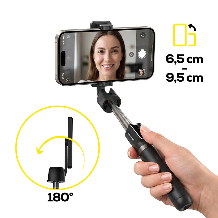 Avis Perche à Selfie pour Smartphone Trépied Extensible avec Télécommande Bluetooth Noir
