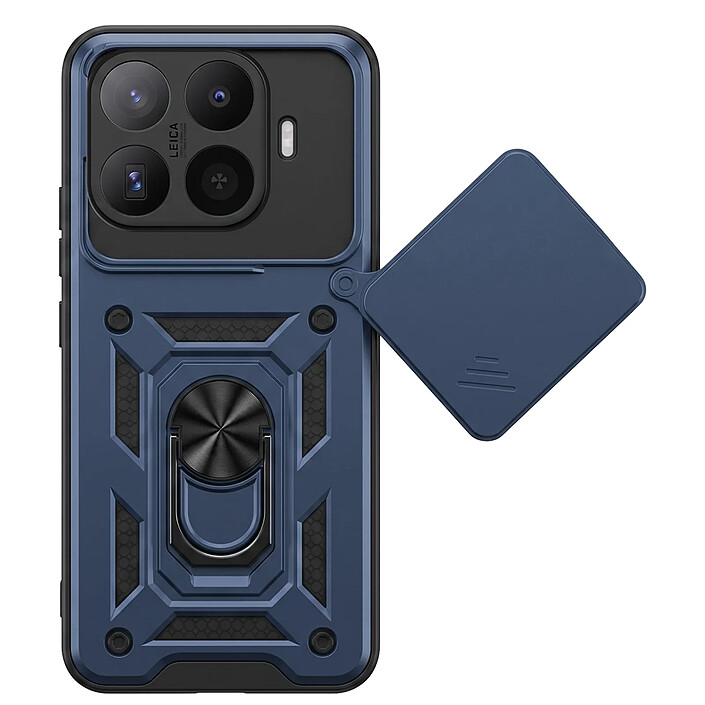 Mayaxess Coque pour Xiaomi 17T Pro avec Cache Caméra Coulissant et Bague Magnétique Bleu nuit