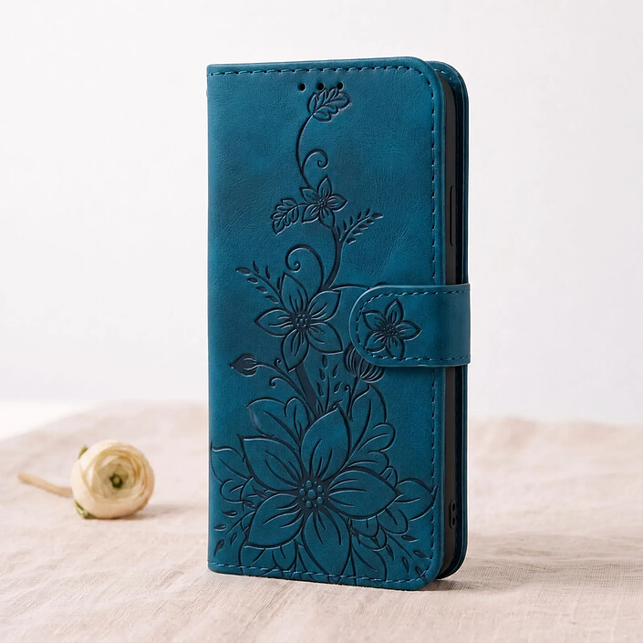 Avizar Étui portefeuille pour Galaxy A27 Motif Fleur de Lys avec Fonction Support pas cher